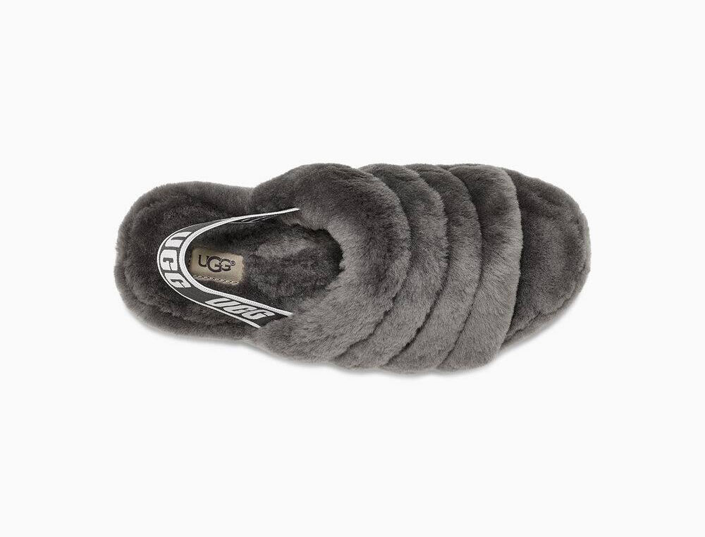 Kapcie UGG Polska UGG Fluff Yeah Slide Kapcie Damskie Charcoal